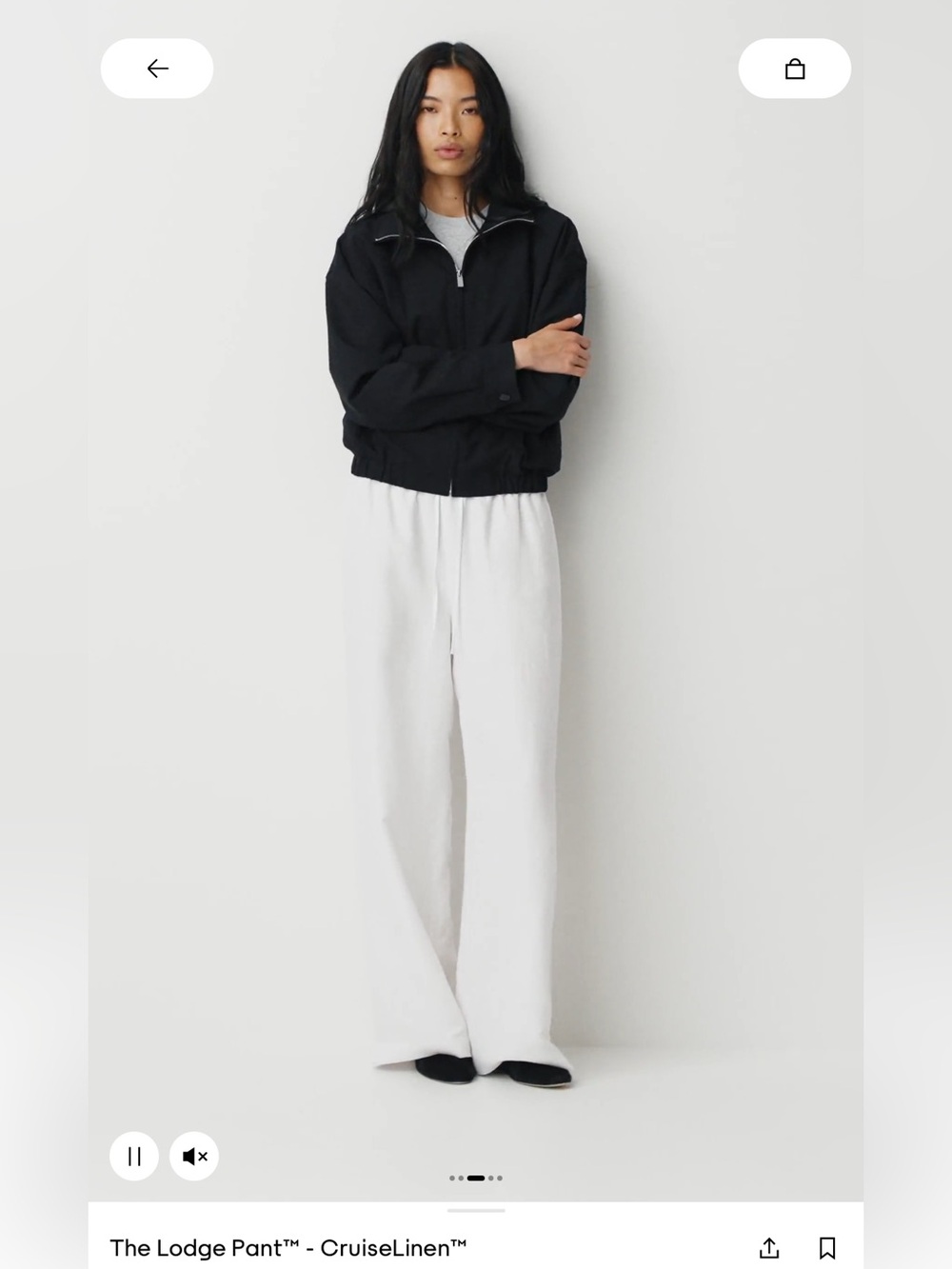 NEW Aritzia Wilfred lodge linen pants
